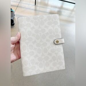 Coach Notebook In Signature Canvas NWT